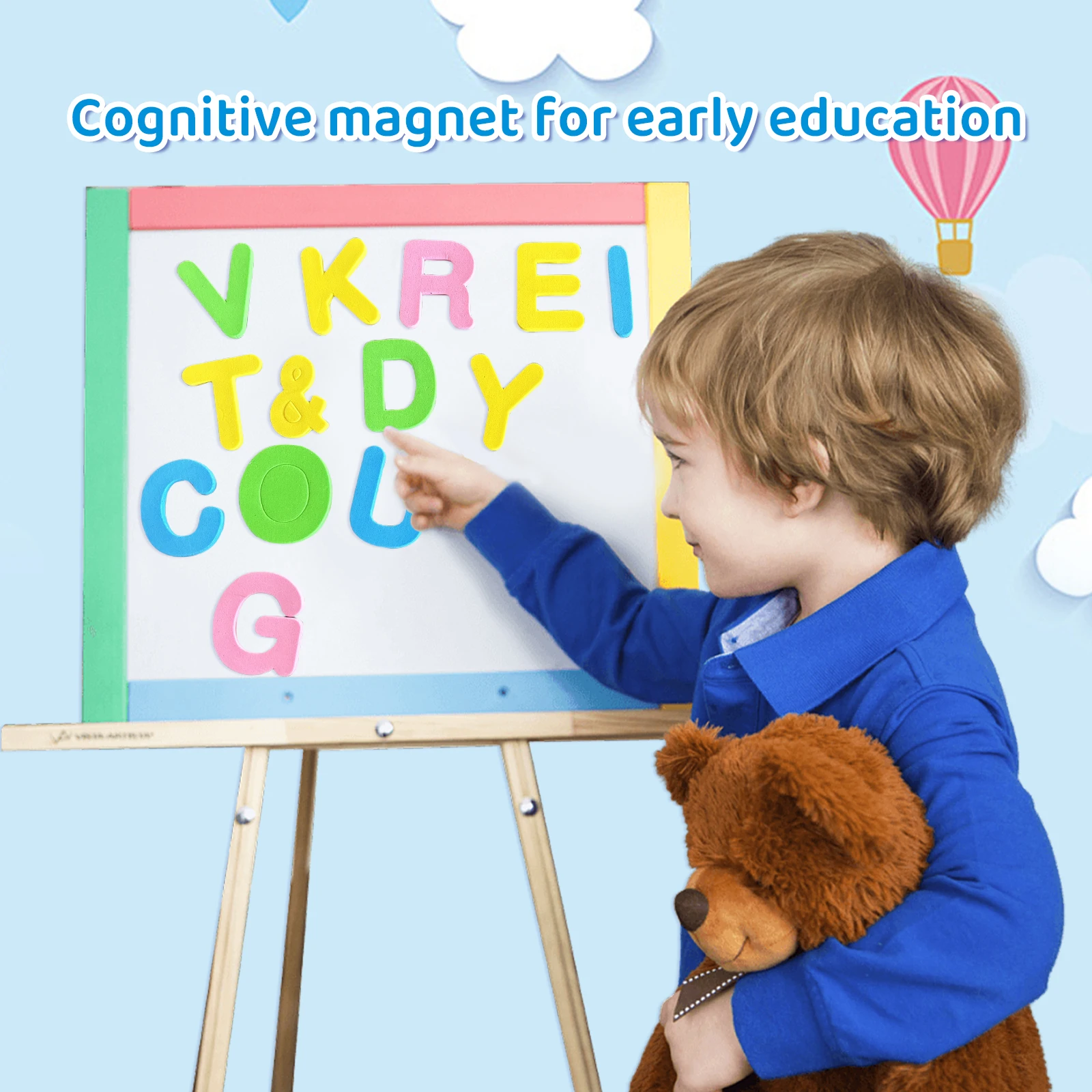 Детские Волшебные Магнитные Наклейки С Алфавитом Образовательные Буквы Цифры