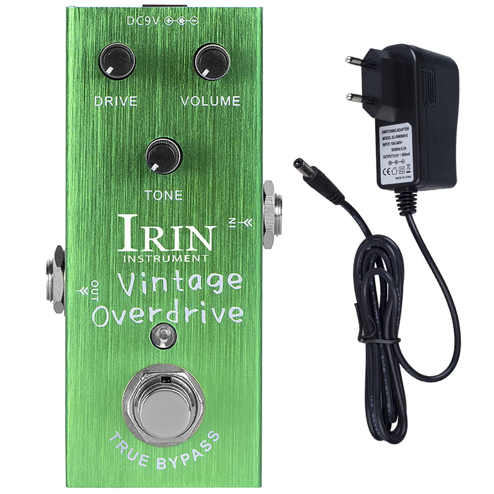 

IRIN AN-01 Vintage Overdrive Guitar Effect Pedal Classic Tube Screamer Overdrive Effect True Bypass Guitar Pedal with 9V Adapter