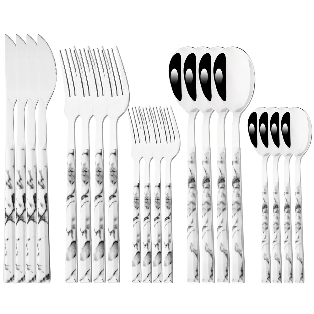 

Столовая посуда Drmfiy 4/20P с деревянной ручкой, столовые приборы из нержавеющей стали, нож, ложка, вилка, набор посуды, столовая посуда для кухни...