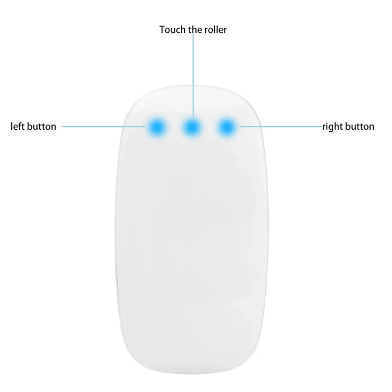 Ультратонкая мышь Xiaomi Multi-touch Surface Magic Mouse Bluetooth 5,0, беспроводная перезаряжаемая бесшумная мышь для Apple Ipad Pc Mac (art.: 3920cdc00a620) - 3920cdc00a620
