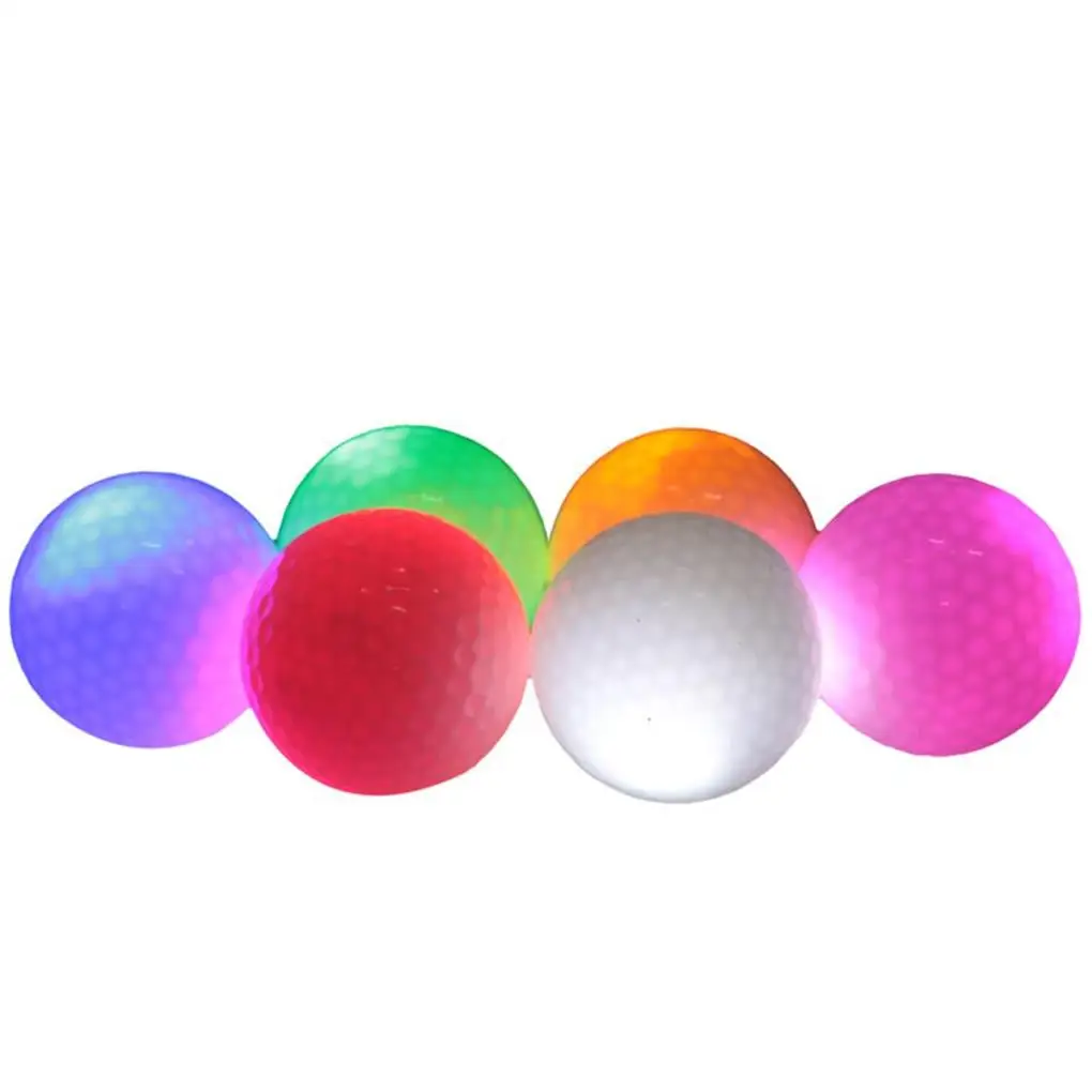 

6pcs Glow Golf Balls Training Ball Accessories Flashing Diameter 1 66 inch Decorative Items Halloween Thanksgiving