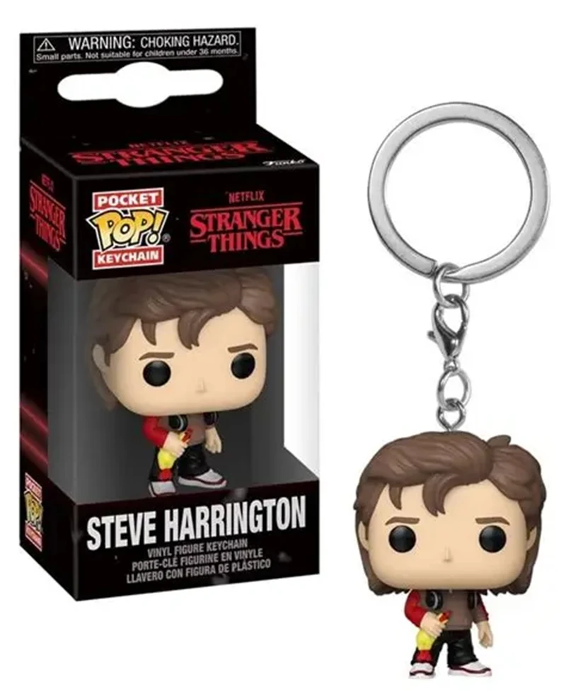 Фото FUNKO POP!! Брелок-игрушка для ключей с персонажами из сериала «Дастин Харрингтон, Уилл Байерс, Майк Уиллер, Робин Бакли, Стив Харрингтон» — идеальный подарок на Рождество. №4