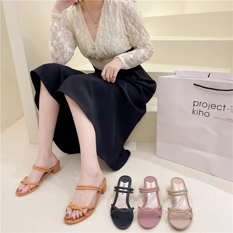 

Сандалии женские на плоской подошве, удобные босоножки без застежки, бандаж, повседневная обувь, лето 2022