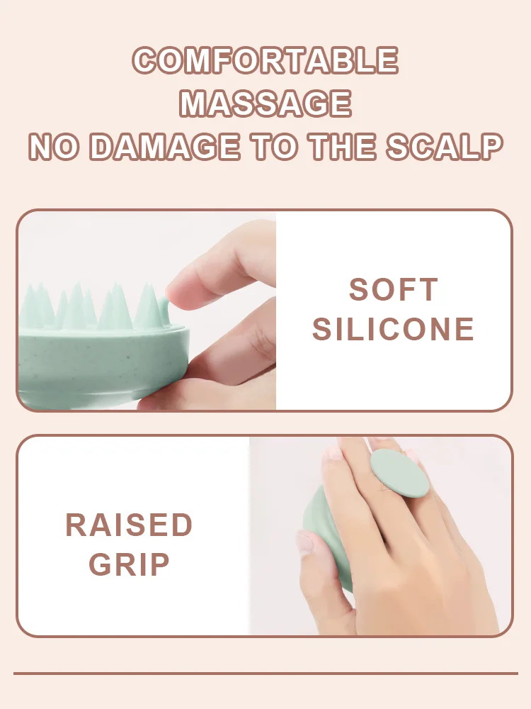 Мягкая силиконовая щетка для мытья головы и волос