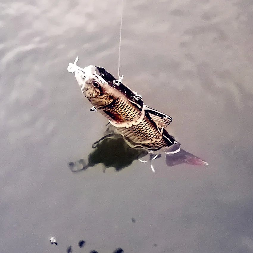 5.12inch/5.3inch  Electric Fishing Lure USB Charging Bait 4Section Swimbait Crankbait  Pesca Tackle Vivid Fish