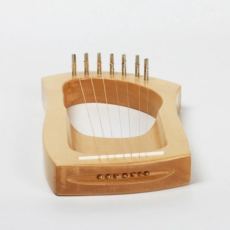 Miniature Wooden Lyre Harp Adults Musical Instrument Special Lyre Harp Design Kids String Music Tool Estrumento Music Appliances enlarge