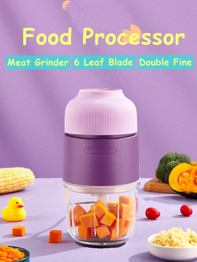 

300ml Multifunctional Food Processor Electric Meat Grinder Portable Blender Cup Mixer Baby Food Supplement Mincing Machine 220V