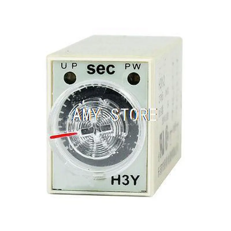 

H3Y-2 DC12V DC24V AC24V 110V 220V 380V 8Pin 0-10S Seconds Timing Power on Time Delay Range DPDT Relay Timer