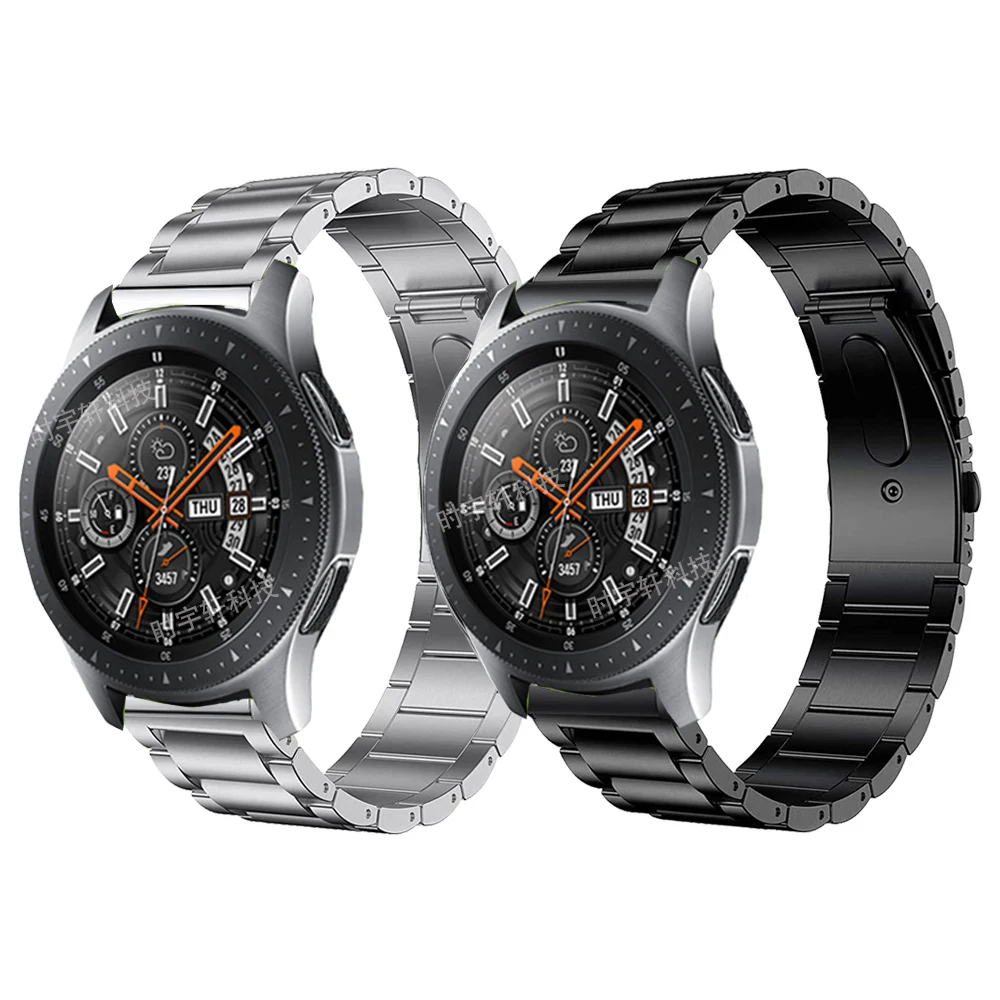 Металлический ремешок 20 мм 22 для Samsung Galaxy Watch 3 41 45 браслет из нержавеющей стали Gear
