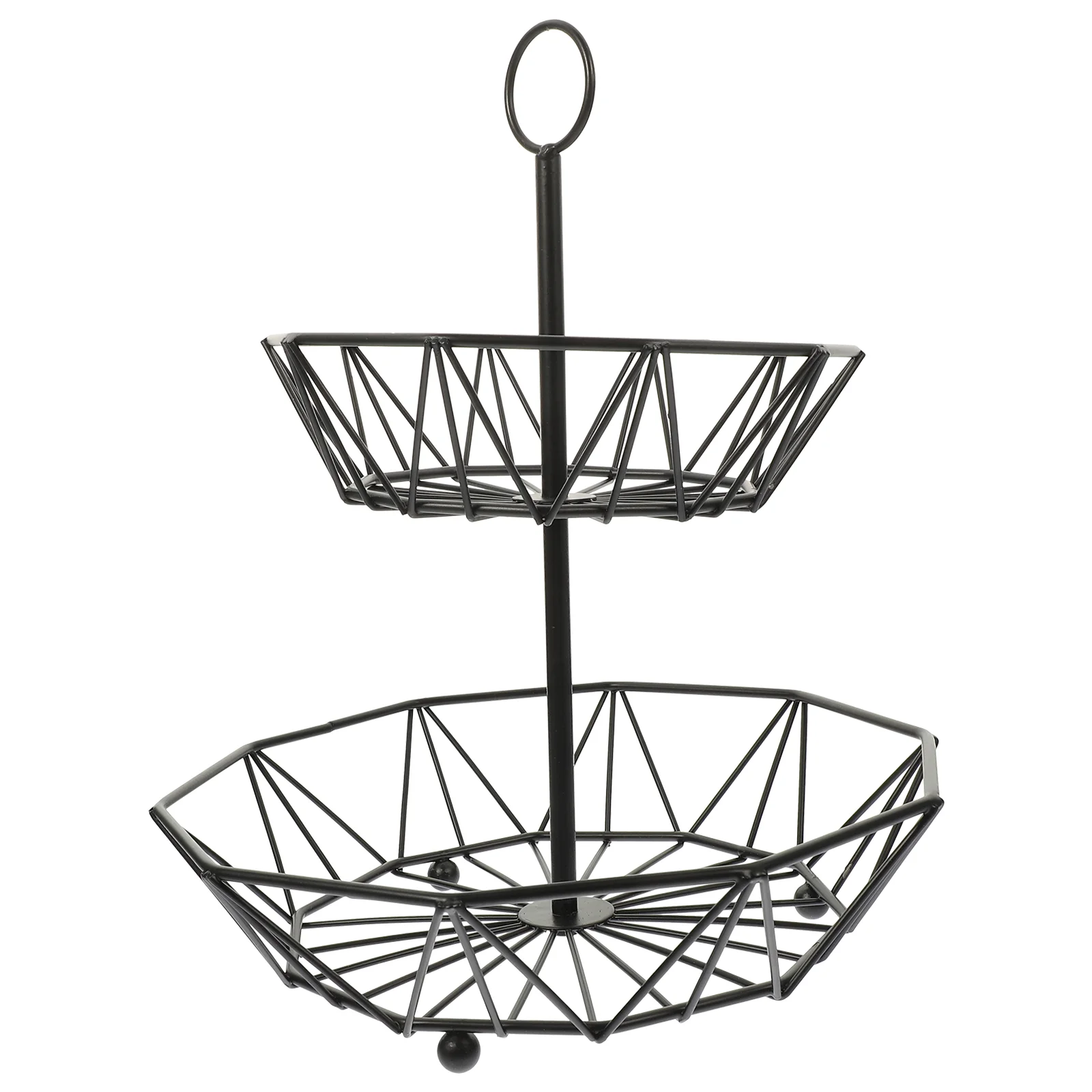 

Fruit Basket Stand Fruitstier Bowl Traykitchen Wire Countertop Holder Serving Vegetable Snacks Storage Party Bread Cocina