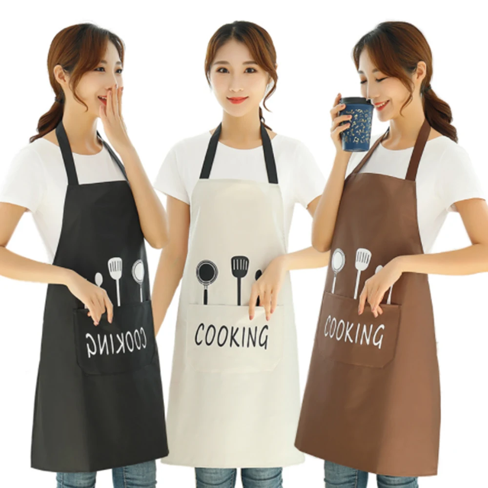 

Waterproof Oil-Proof Stain Household Women Apron Home Back Waist Belt Design Waterproof Cooking Kitchenware Pattern Baking Tools