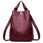 2022 женские кожаные рюкзаки многофункциональная Женская винтажная сумка на плечо Дамский рюкзак большая Вместительная дорожная сумка Sac Dos Preppy