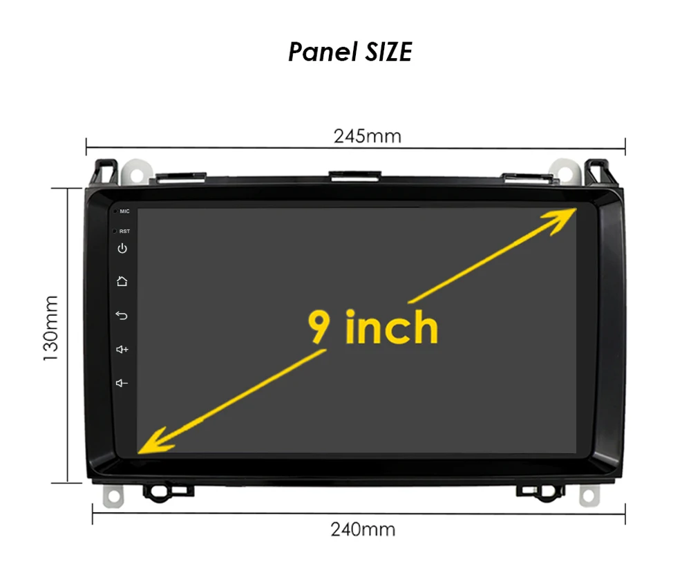 $110.00 Car Multimedia Player Navigation GPS Radio for Mercedes Benz W169 W245 Viano Vito W639 Sprinter W906 Android 10.0 Wifi 4G USB