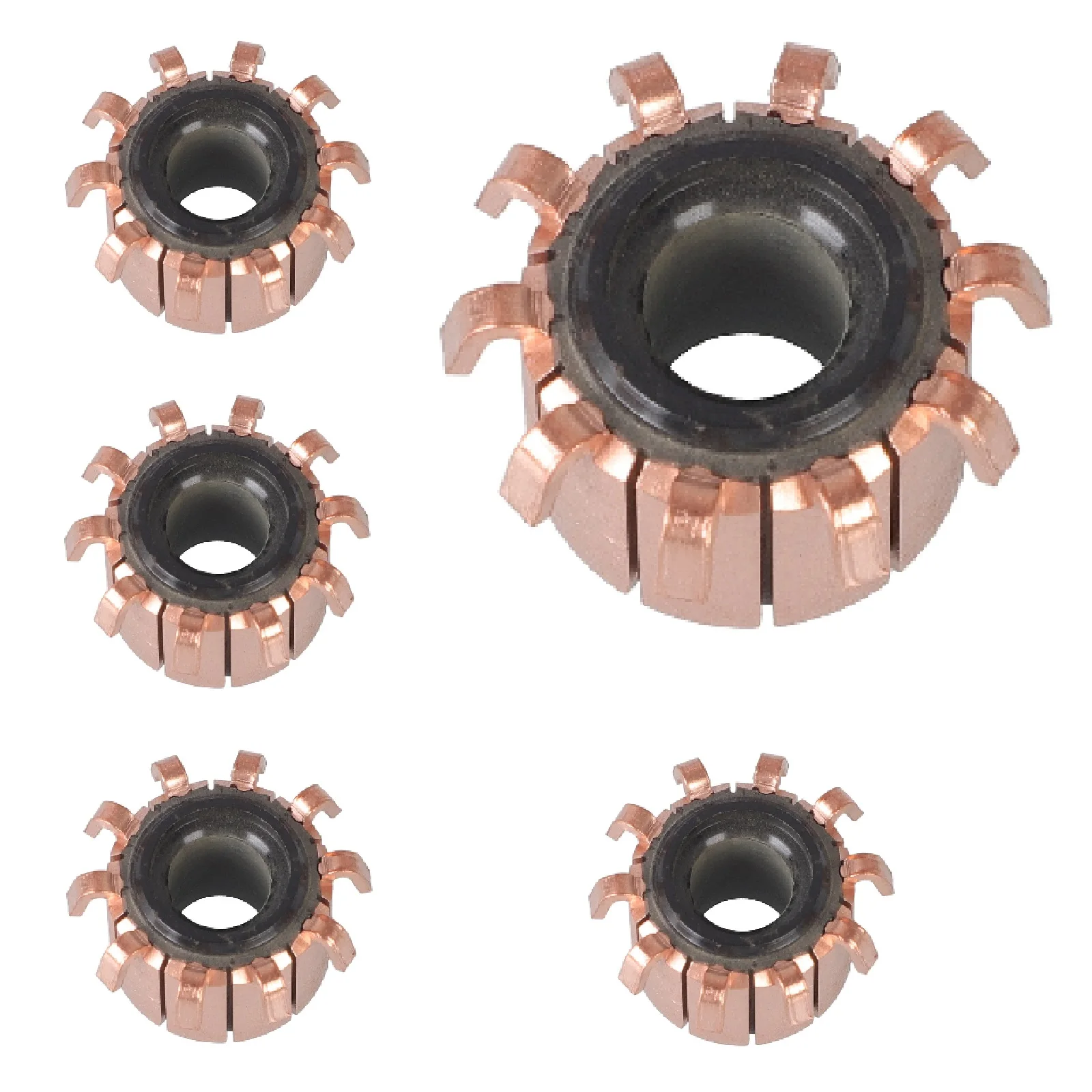 

5Pcs CHY-3688-10 Electrical Motor Commutator 10P Teeth Copper Hook Type DC Motors Commutator 18x8x14.5mm