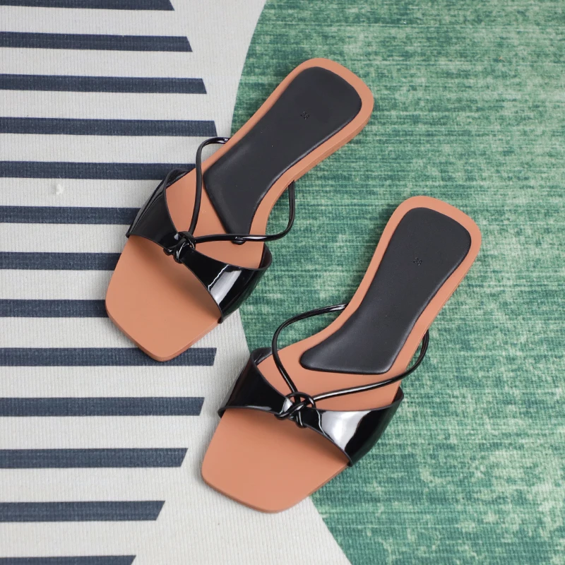 2023 Women Slides Open Toe Sandals Walking Solid Women Shoes Hollow Beach Female Slippers Holiday Flip Flops Chaussure Femme