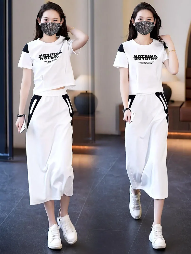 Модный повседневный комплект свитшотов для женщин новинка лета 2024 обтягивающая