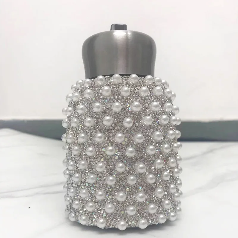 

350ML Diamond Water Bottle Vacuum Flasks 304 Stainless Steel Thermos Insulation Cup Coffee Mug Sparkling Insulated Cup