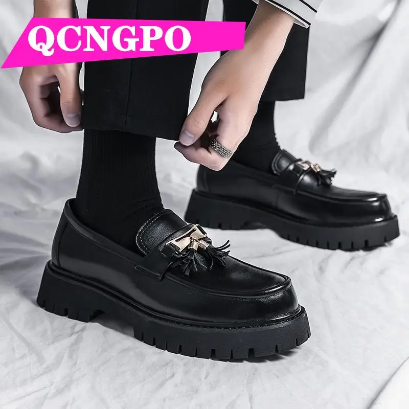 

Лоферы повседневные кожаные, топ-сайдеры, без застежки, бахрома, повседневная обувь