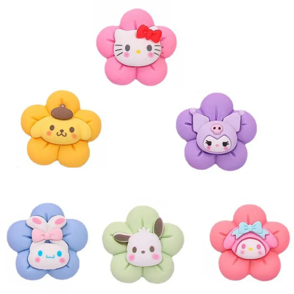 

Anime Kawaii Sanrioed Kt Cat Kuromi My Melody Cinnamoroll Pochaccoed Resin Diy Accessories Handmade Material Shoe Buckle Gifts