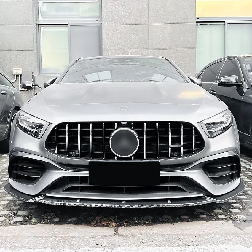 Подходит для Mercedes Benz A-Class W177 pre A45 A45S AMG 2019-2023 передний бампер передняя губа лопата