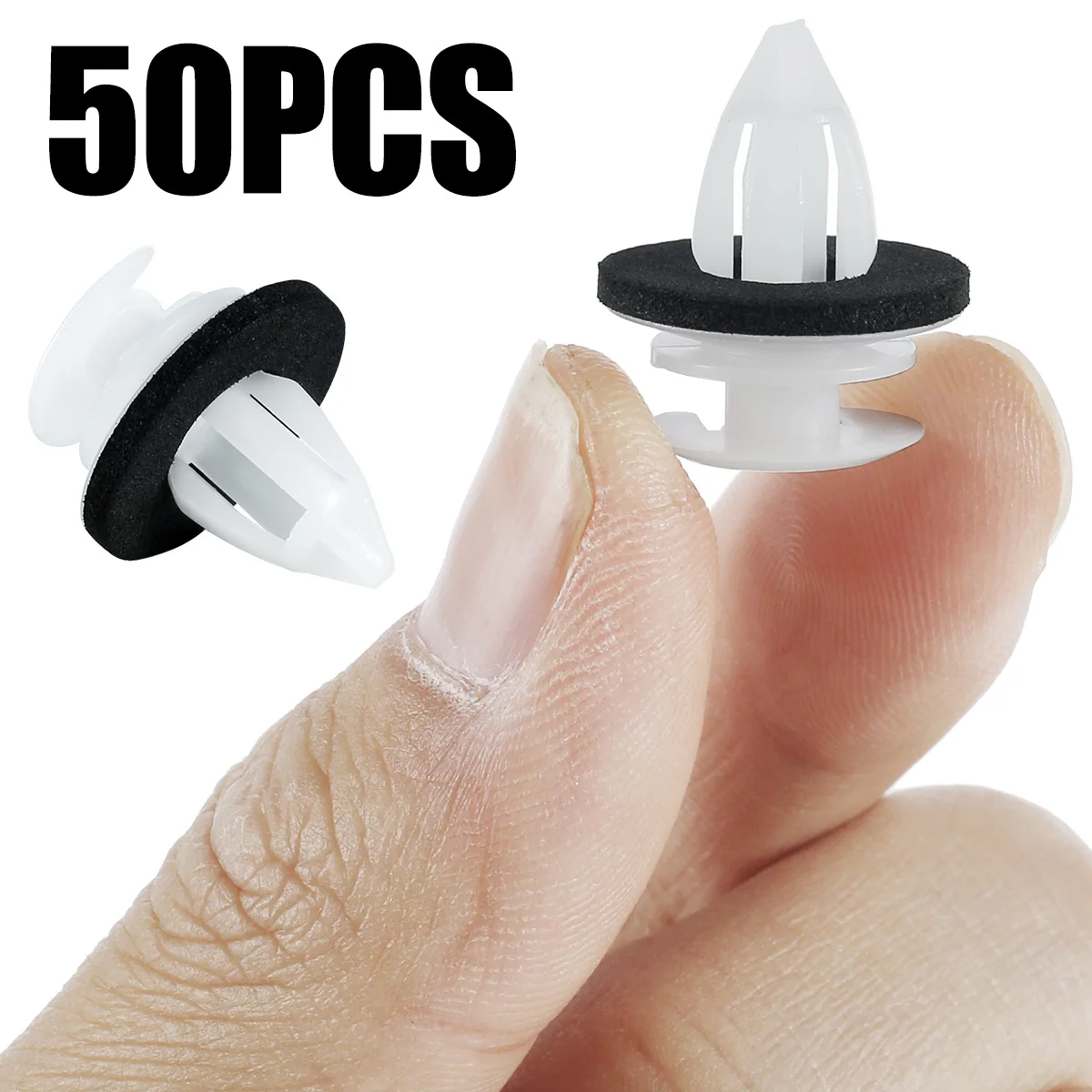 

50Pcs Panel Car Interior Clips Buckle Trim Card Auto Universal Door Shockproof Nylon Door Panel Clips with Sponge Mats Durable