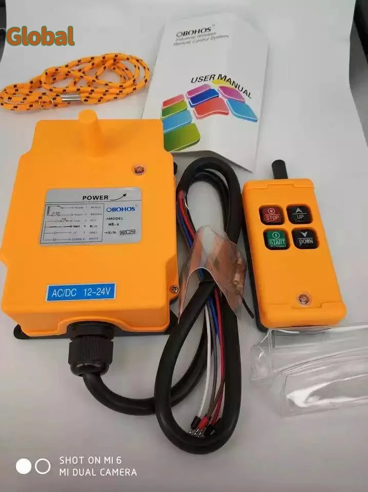 Промышленный беспроводной радиокран HHS-4 OBOHOS 2-кнопочный