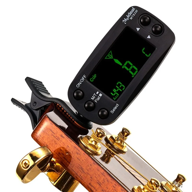 

Meideal MT83W Mini Clip-on Digital Tuner Metronome with LCD Display for Guitar Bass Violin Viola Cello Mandolin Ukulele Banjo