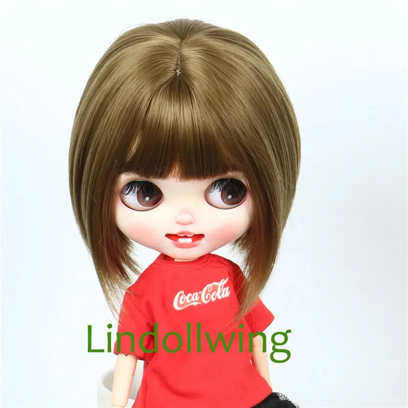 Фото Короткий прямой парик для кукол Blyth Qbaby Amydoll, 9-10 дюймов, коллекционная серия. №3