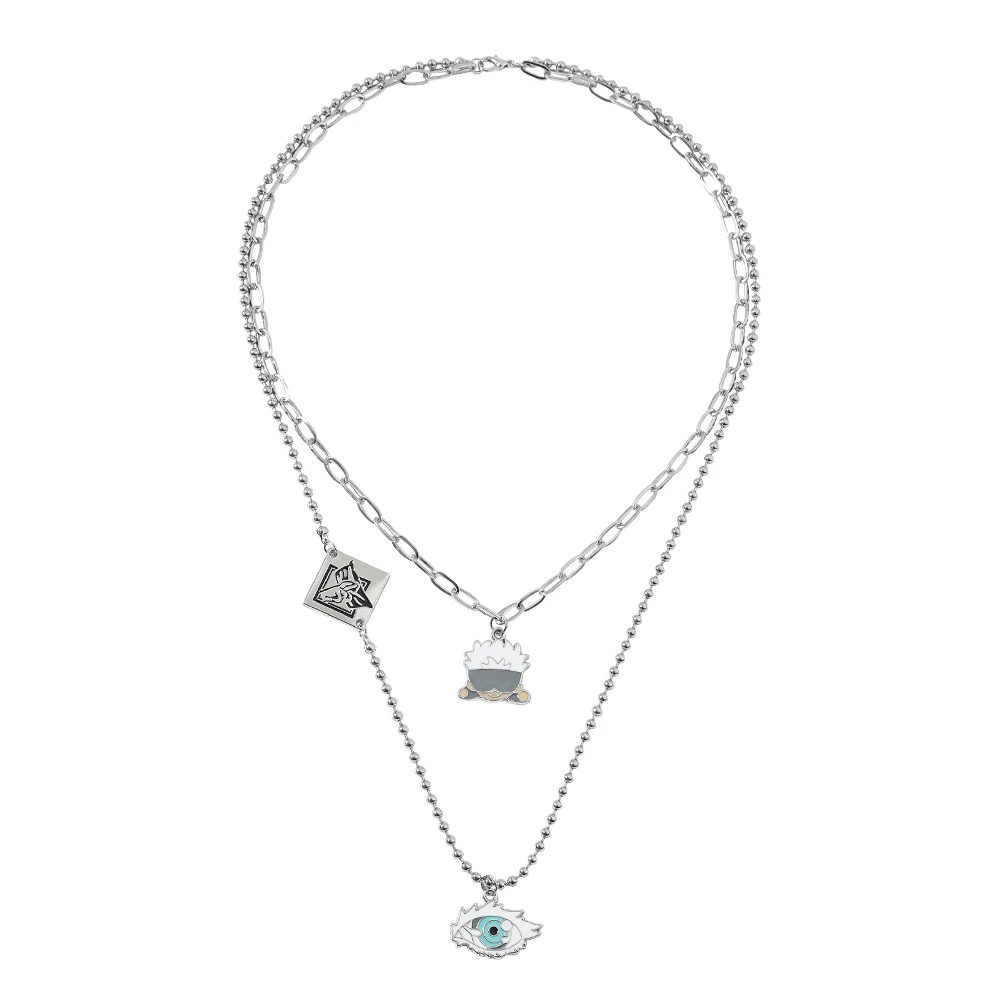 

Anime Jujutsu Kaisen Necklace Trend Itadori Yuji Eye Pendant Double Layer Chain Necklace for Fans Decoration Accessories Gifts