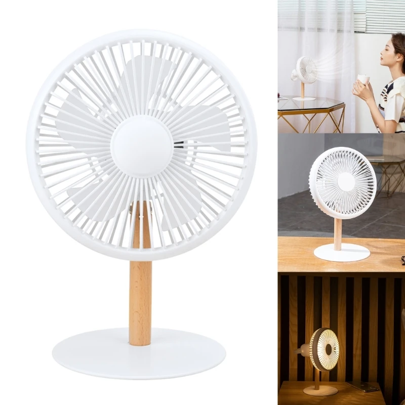 

Oscillating Desk Fan USB Fan Quiet Ceiling Table Fan Rechargeable 4 Speed DropShipping
