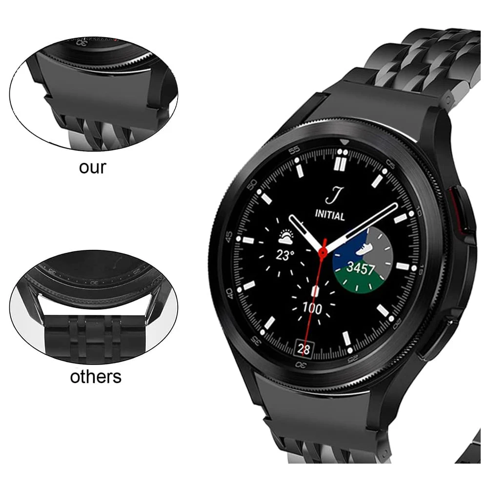 For Samsung Galaxy Watch 5 5pro Strap 44mm 45mm Galaxy Watch 4 Classic 46mm non-gap stainless steel high quality curved strap