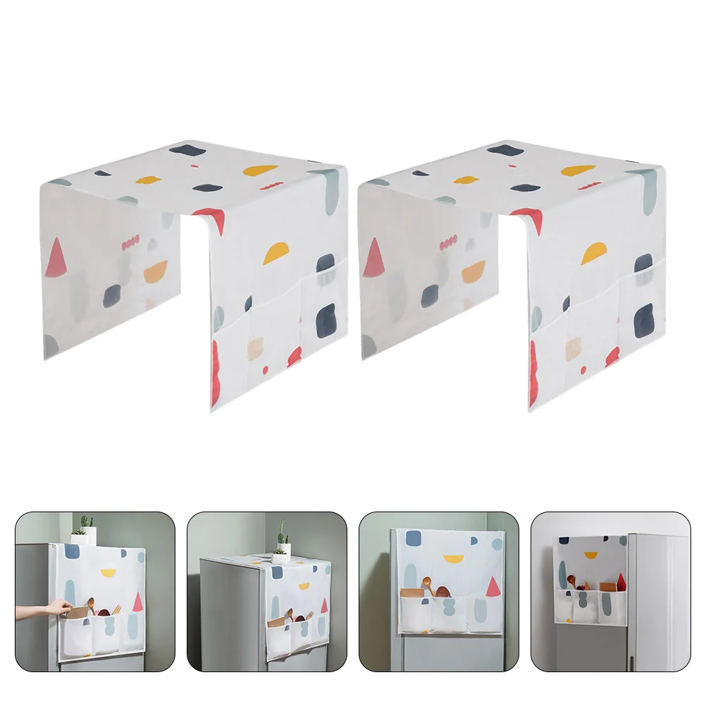 

2 Pcs Anti Dust Fridge Bags Holder Washer Tops Protector Water Proof Appliance Cover Peva Dryer Washing Machine