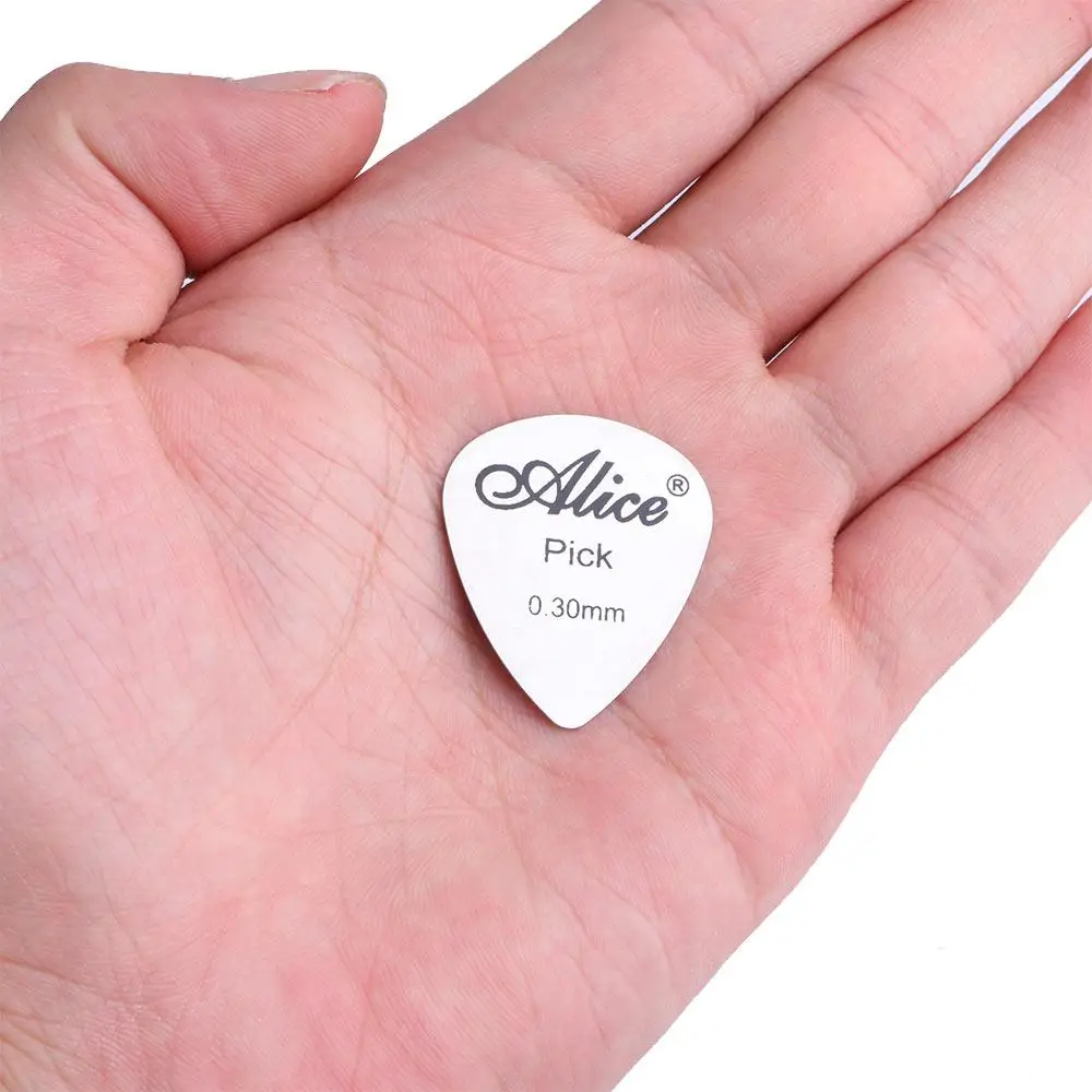 

10Pcs 0.3mm Thin Metal Bass Guitar Picks Ukelele Professional Accessories