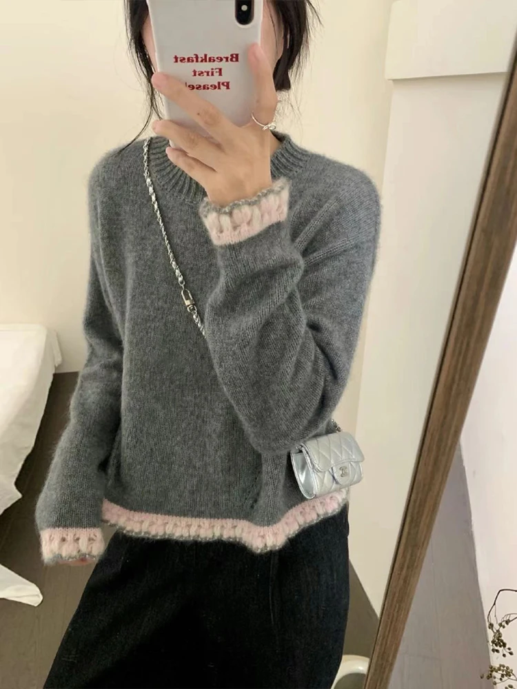 Кружевной вязаный топ Western Sle Sweet Idle женский осенне-зимний новый дизайн уникальный