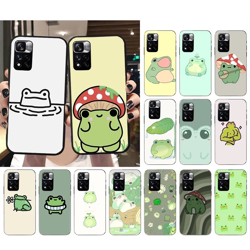 

Phone Case for Xiaomi Redmi Note 12 Pro 11 11S 11T Pro 10 9 Pro 10S Redmi 10 9 10C 9C Cartoon Frog Case