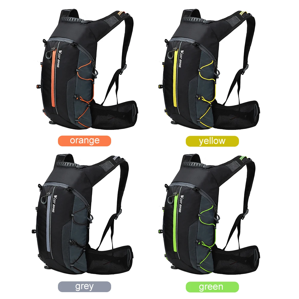 

WEST BIKING Bike Bags Portable Waterproof Backpack 10L Cycling Water Bag Outdoor Sport Climbing Hiking Pouch Hydration Backpack