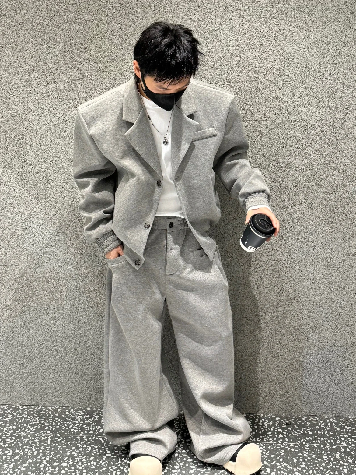 Мужские 2024 новые модные мужские комплекты свободные повседневные универсальные