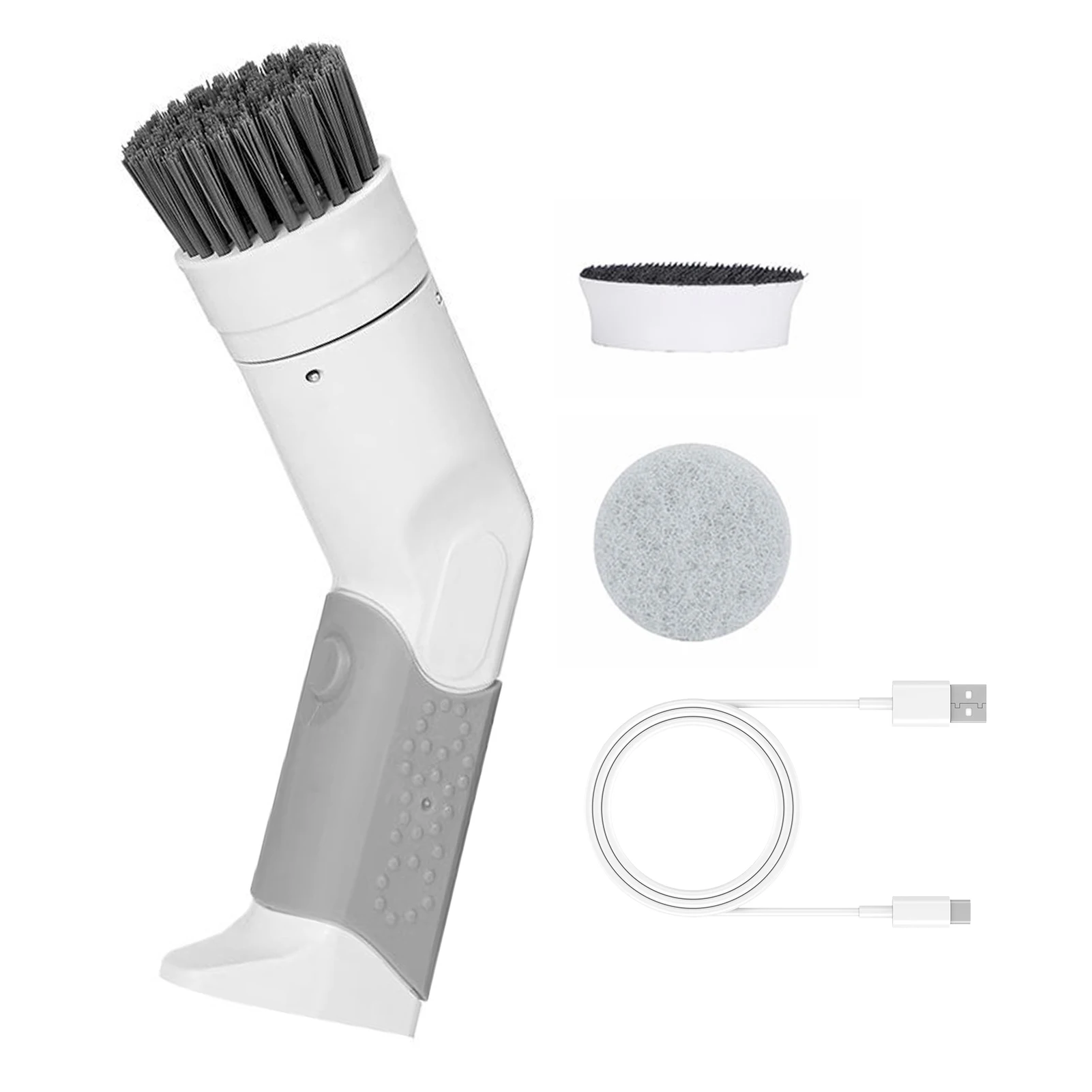 

Electric Cleaning Brush Safe Power Cleaning Brush With 2 Replaceable Brush Heads Handheld Shower Cleaner Brush For Bathroom