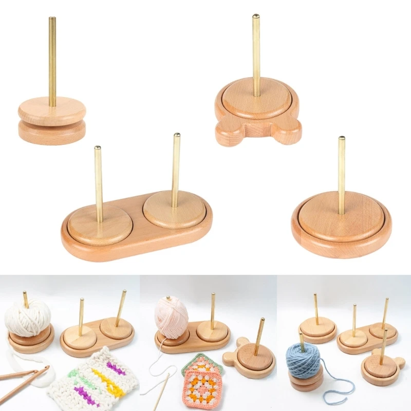 

Yarn Holder Spinning Knitting Tools Wooden-Yarn Ball Holder Practical Yarn Holder Dispenser for Crocheting Embroidery DropShip