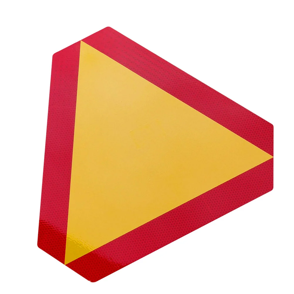 

1Pc Practical Reflective Board Car Emblem Slow Moving Sign Vehicle Sign