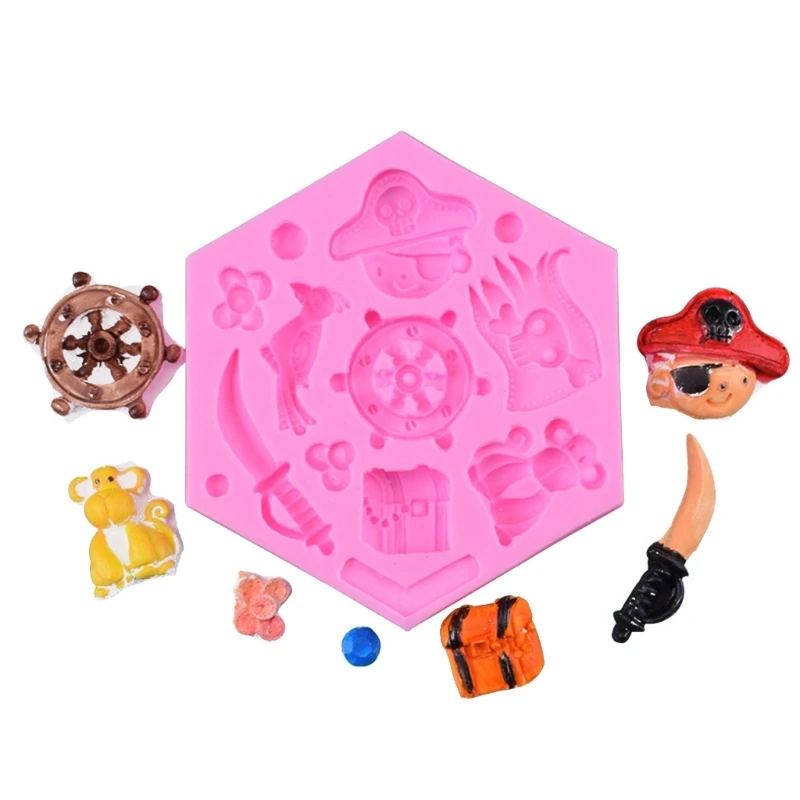 

Пиратская серия, силиконовая форма для шоколада, аксессуары для украшения тортов