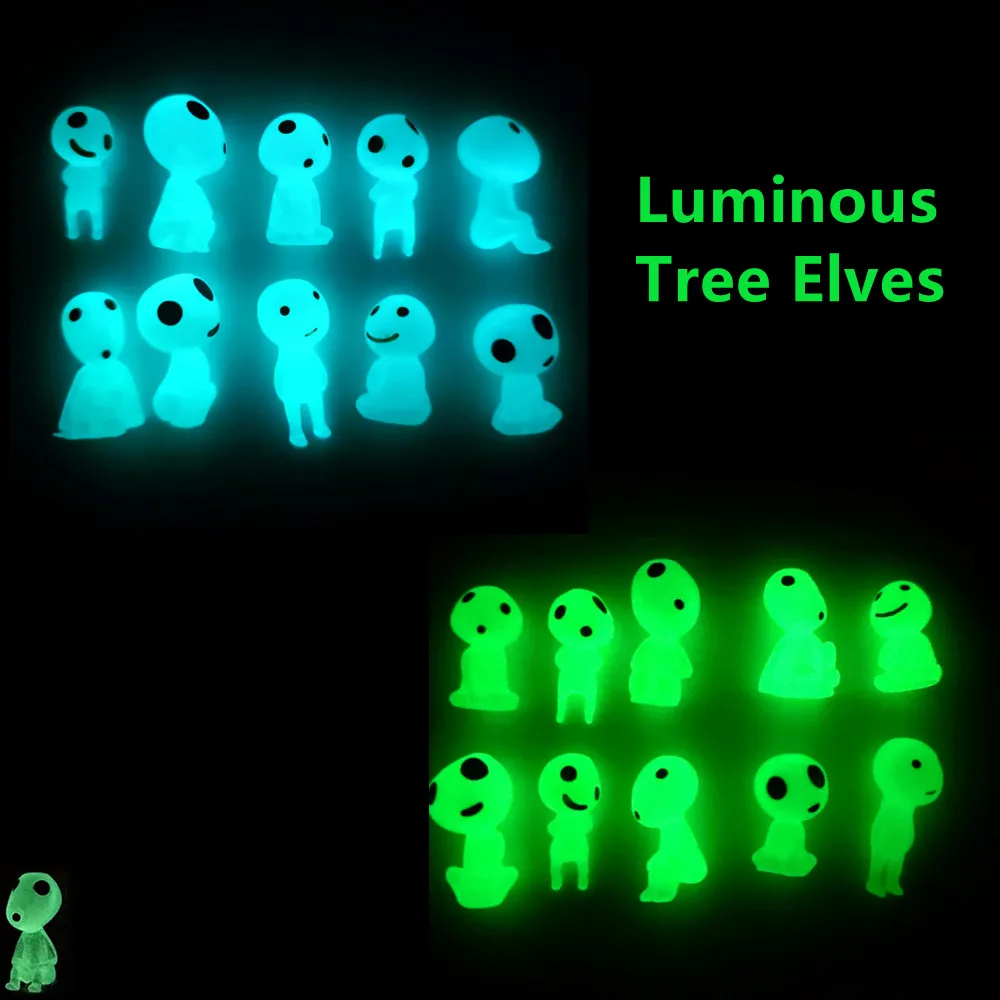 10 шт. миниатюрное светящееся дерево принцессы Мононоке эльфов Хаяо Миядзаки