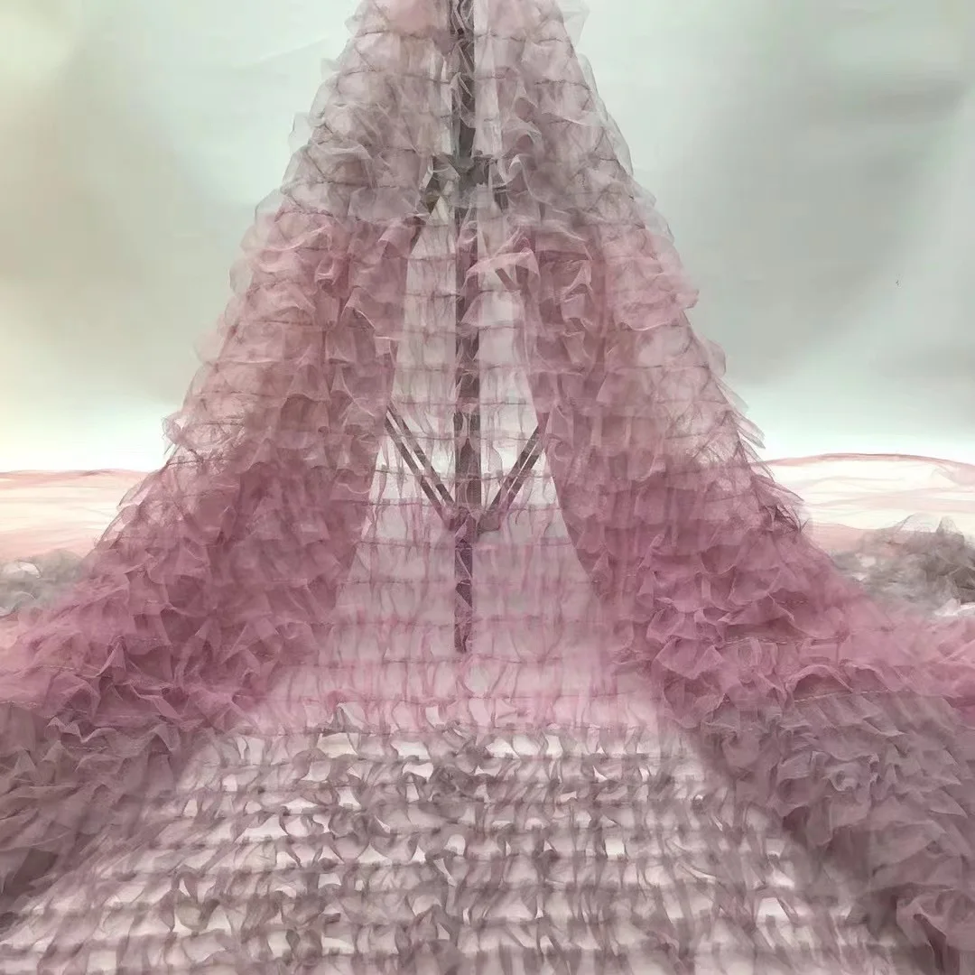 

New Design African Mesh Lace Fabric 2022 Popularity High Quality French Tulle Lace Fabric Nigerian Lace Fabrics For Dress Party