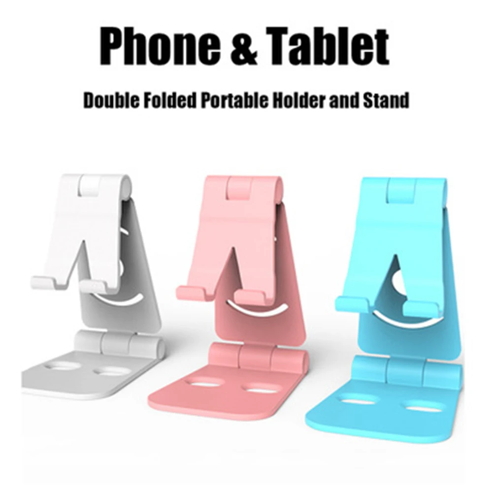 

New Hot Double Foldable Swivel Phone Stand Holder Cradle Cell Phone Bracket Mount Universal