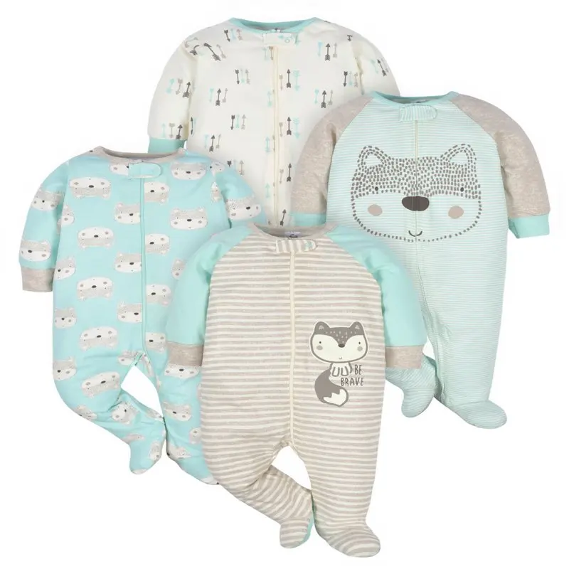 

Baby Boy Sleep 'N Play Footed Pajamas, 4-Pack