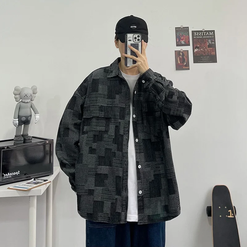 Рубашка в ковбойском стиле с контрастными карманами Свободная рабочая одежда