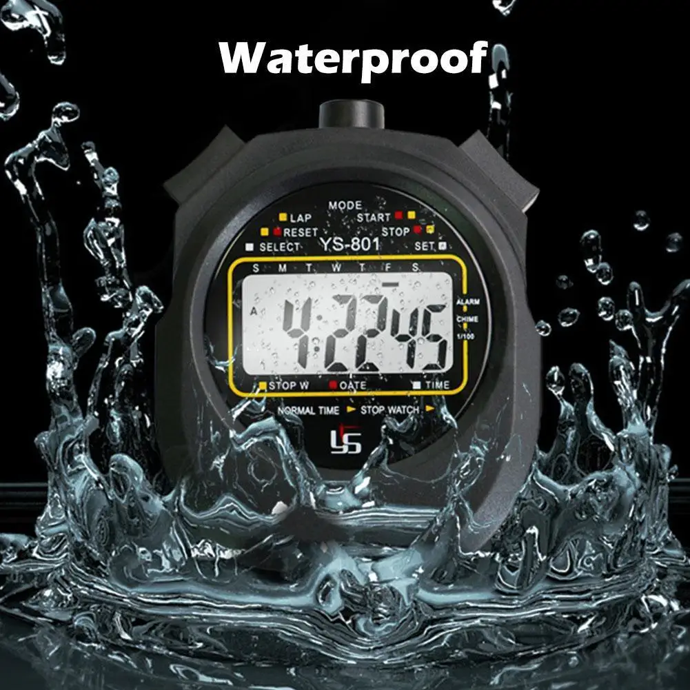 

1pcs Waterproof Professional Stopwatch Timer Referee Running Chronograph Portable Stopwatch Handheld Track Training Sports A3V5
