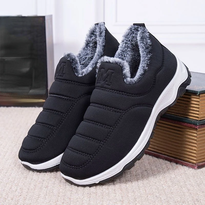 

Winter Snow Boots Men's 2022Plush Waterproof Leather High Jane Boots Leisure High-quality Skiing Brand Anti Slip Couple Boots