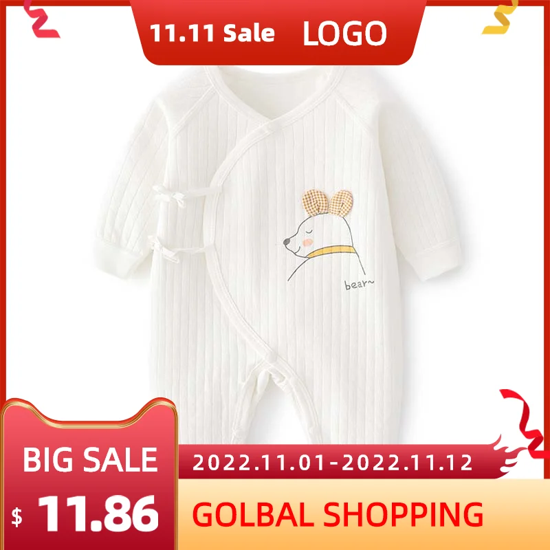 

NewBorn Clothes 0 To 6 Months Baby Romper Pure Cotton Boneless Cartoon Jumpsuit Spring Autumn Boy And Girl Bodysuit Costume Set