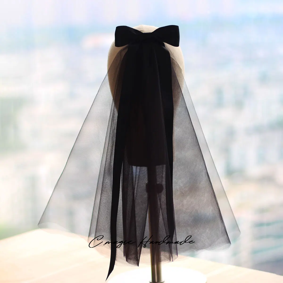 

Black Bowknot Bridal Headdress Sen Series Super Fairy Retro Studio Photo Props Short Travel Photography Performance Headwear